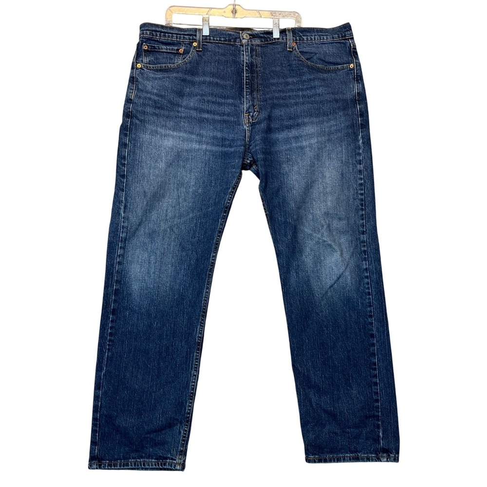 Levis 505 Jeans Mens 42x30 Medium Wash Straight Leg 5-Pocket Stretch Denim